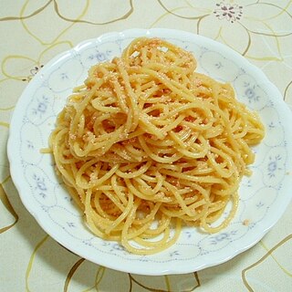 超簡単めんたいスパゲティ